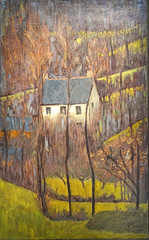 Paysage mauve : Châteauneuf-du-Faou de Paul Serusier (musée d-art moderne, Fontevraud) - Photo of Vézières