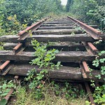 Rails from Morlaixx-Roscoff line, where flood damaged the track