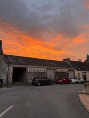Old storage unit at Roscoff, golden hour