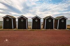 Quiberville cabins in sunset - Photo of Sotteville-sur-Mer
