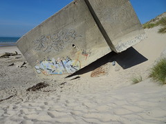 Vestiges de bunkers sur la plage de Neufchâtel-Hardelot