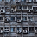 Air conditioners on a building, Zhongzheng District, Taipei, Taiwan
