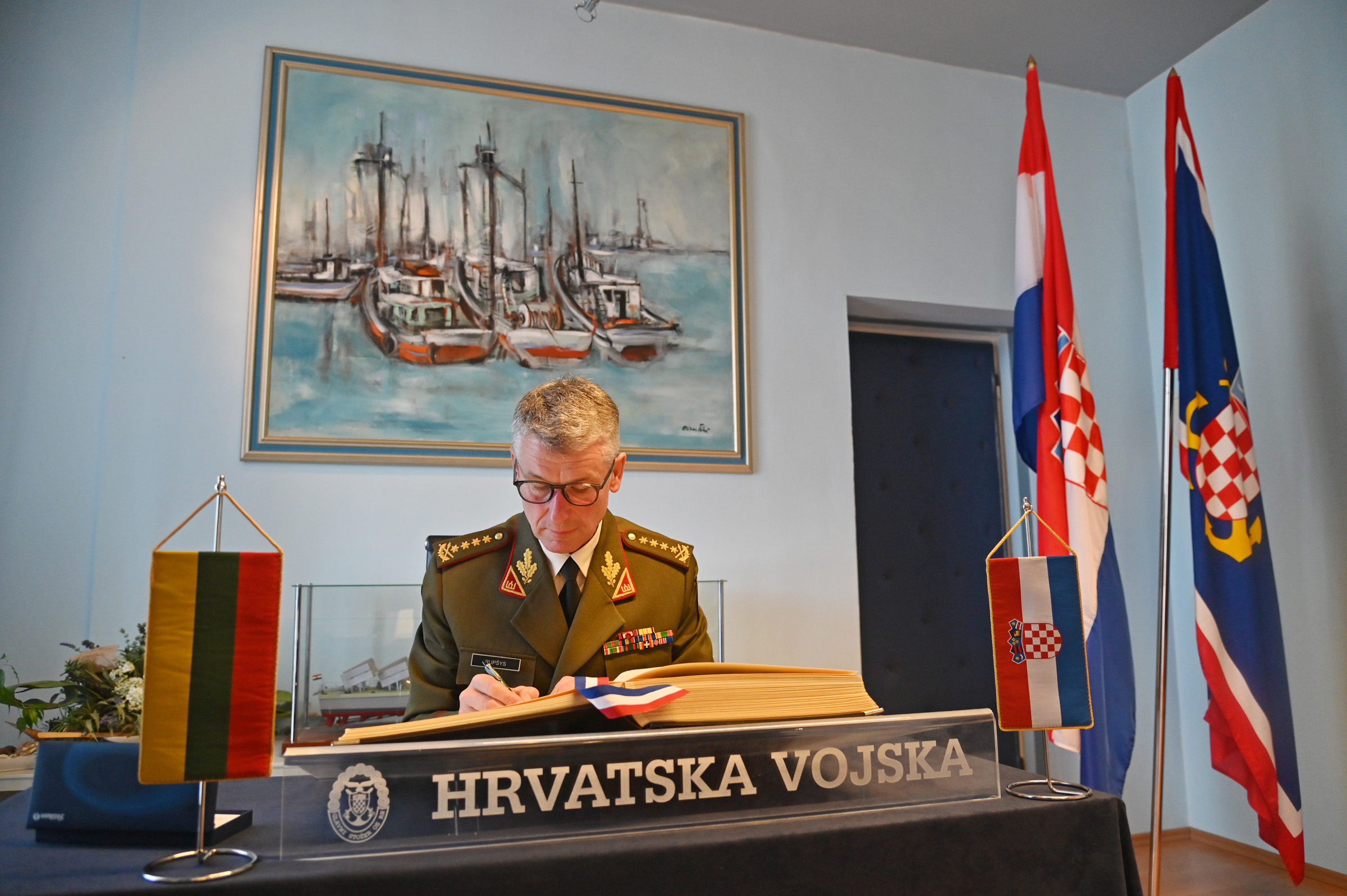 Admiral Hranj s načelnikom GS OS Litve generalom Rupšysom u RH