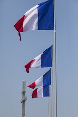 Flags Of France - Photo of Asnelles