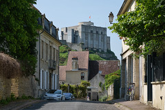 Le château de Falaise depuis la rue du Moulin Bigot
