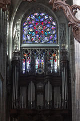 Rose window and organ