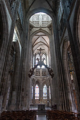 View down the nave towards the apse - Photo of Les Authieux-sur-le-Port-Saint-Ouen