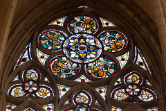 Stained glass in the transept
