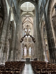 View down the nave towards the apse - Photo of Quevillon