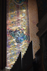Mosaics with top of the organ