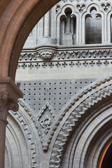 Stonework detailing in the nave