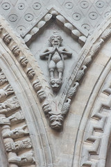 Stone detailing in the nave