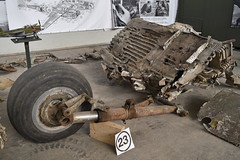Remains of Lockheed P-38 Lightning [ID unknown]. D-Day Wings Museum, 10-7-2022