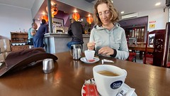 Marielle in cafe - Photo of Vallant-Saint-Georges