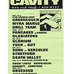 1992 punk flyer Cavity Club Glorium Gut Yuck Chaindrive