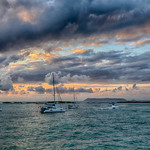 Catamarans at Sunset by Richard John White