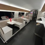 TGV Océane double deck dining car seating