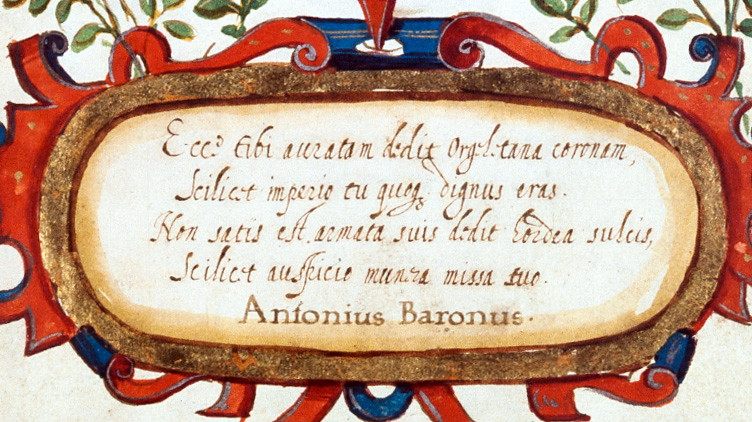Compliments en latin sur les armoiries d&#039;Orgelet