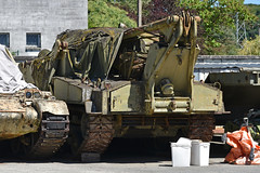 M74 Tank Recovery Vehicle [238-1354] in storage at Musée des Blindés, Saumur, France - Photo of Brézé