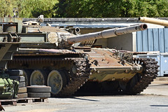 T-72 under restoration at Musée des Blindés, Saumur, France