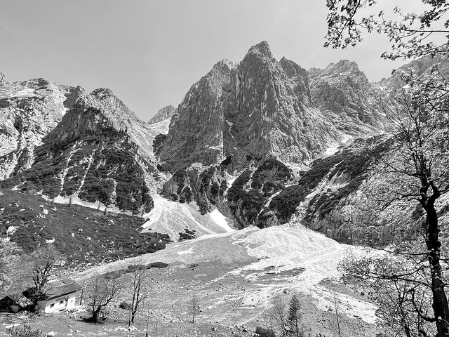 Kletterparadies Oberreintal im Wettersteingebirge, Bergheimat von Günther Härter in den Siebzigerjahren. 