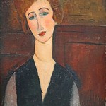 `La Belle Irlandaise` d`A. Modigliani (Musée de l`Orangerie, Paris)