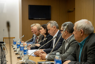Sviatlana Tsikhanouskaya at the meeting with the Committee for Foreign Affairs of the Lithuanian Seimas and members of the Group for the Democratic Belarus in Vilnius (14.12.2023)