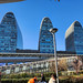 Ovoid Office Building Trio over Xizhimen Subway