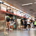 Commuters on Singapore's MRT