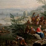 `Paysage avec un marché aux poissons et une baie`, František Antonín Hartmann (1694-1728), Galerie nationale, Palais Schwarzenberg, place Hradčany, Prague, République tchèque