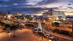 Marseille port night