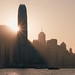 Victoria Harbour Hong Kong in sunset