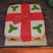 6inc square decorated iced Christmas Fruit cake