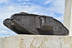 Tank Corps Memorial – Mark V tank model. Pozières, France. 13-7-2022