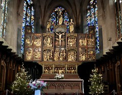 Kaysersberg, Eglise Sainte Croix 13C, Altar 1518?, Alsace, France