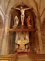 Kaysersberg, Eglise Sainte Croix 13C, Altar 1518?, Alsace, France