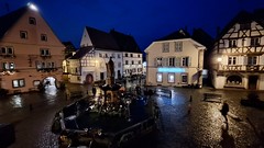 Eguisheim, St Leon Fountain and Square, Alsace, France