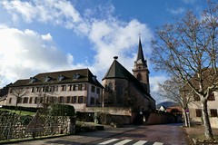 Bergheim with stork, Alsace, France - Photo of Heidolsheim