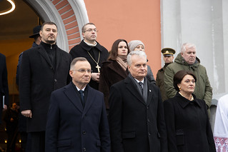 Sviatlana Tsikhanouskaya at the memorial events in memory of the Kastus Kalinouski uprising in Vilnius (21.01.2024)