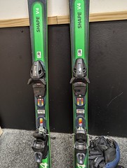 skis, hired for the week.