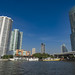 Skyscrapers by the Chao Phraya river in Bangkok, Thailand