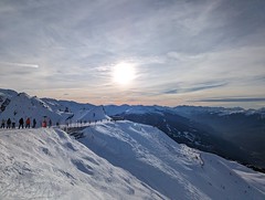 end of day at Les Arcs.