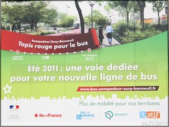 Panneau travaux – RATP (Régie Autonome des Transports Parisiens) / STIF (Syndicat des Transports d'Île-de-France)