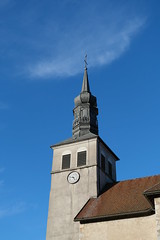 Clocher @ Église Saint-Jean-Baptiste @ Villard - Photo of Saxel
