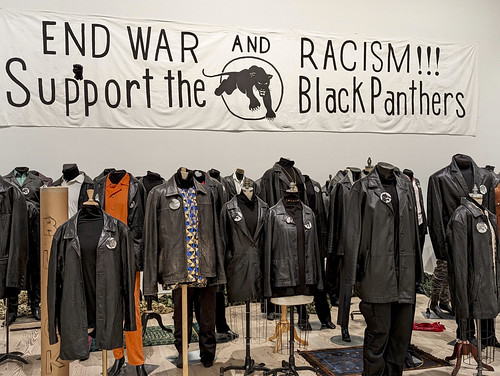 "End War and Racism!!! Support the Black Panthers" Leather Jackets