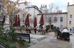 Square near the Cathedral in the city, Plan de l-Universite. - Photo of Prades-le-Lez