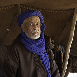 A Berber Nomad in His Family Tent