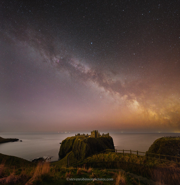 Dunnottar Castle Milky Way and the Summer Triangle