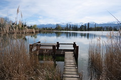 Ponton de pêche @ Lac de Saint-André @ Porte-de-Savoie - Photo of Sainte-Hélène-du-Lac