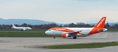 G-EZBY - Airbus A319-111 - easyJet  and OO-SSO - Airbus A319-111 Brussels Airlines  LYS 290324 - Photo of Saint-Quentin-Fallavier
